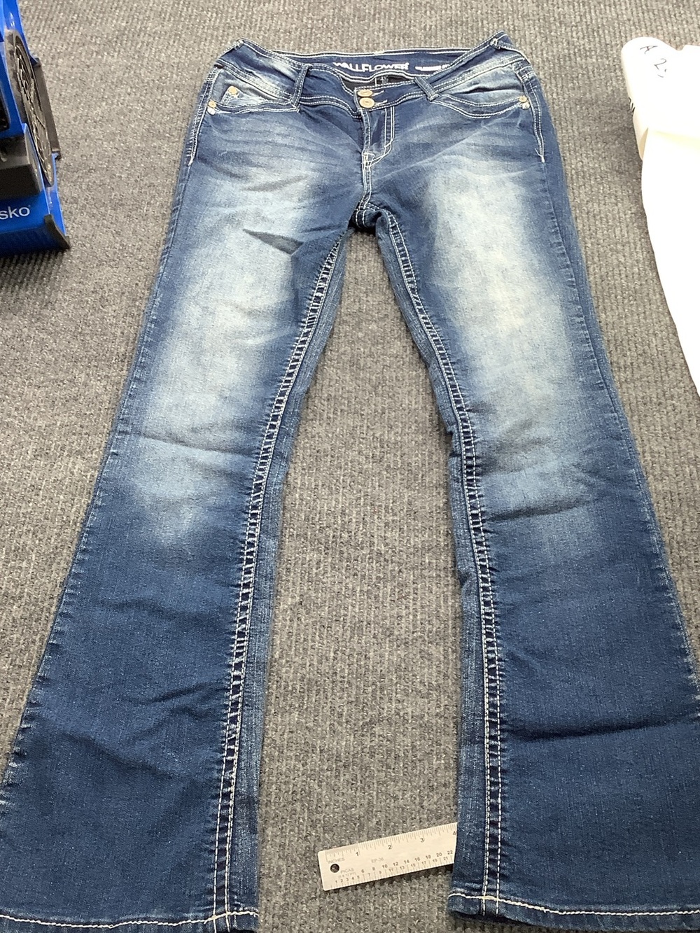 Wallflower Blue Faded Flare Jeans